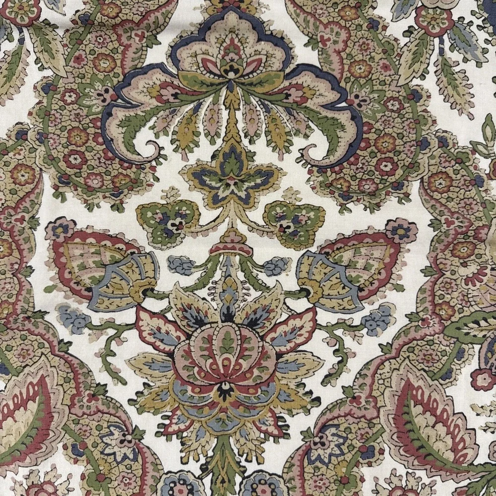 Pottery Barn Sham Palampore Floral Euro 22x22 Jacobean Style Jute Piping Flaws